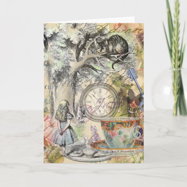 Cheshire Cat Alice Wonderland Classic Karte (Vorderseite)