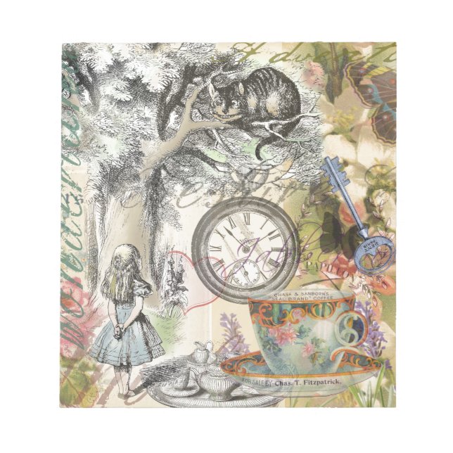 Cheshire Cat Alice Wonderland Classic Notizblock (Vorderseite)