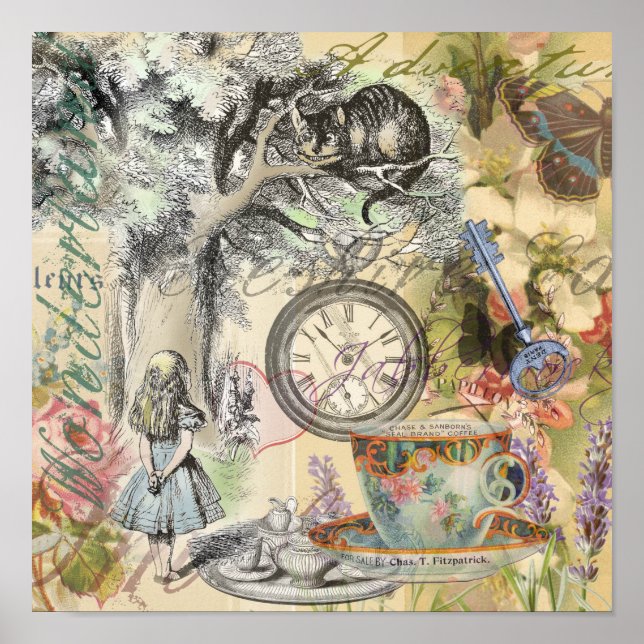 Cheshire Cat Alice Wonderland Classic Poster (Vorne)