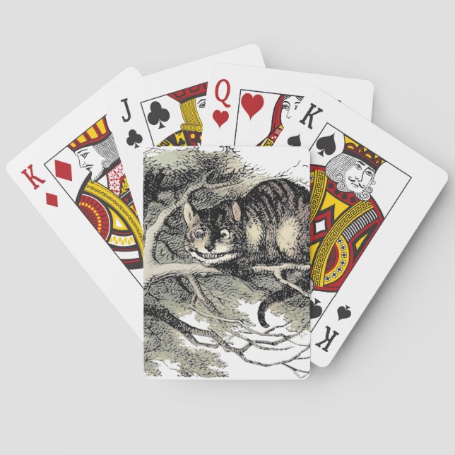 Cheshire Cat Alice Wonderland Classic Spielkarten (Rückseite)