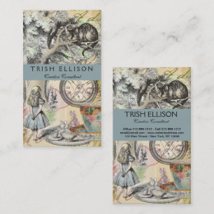 Cheshire Cat Alice Wonderland Classic Visitenkarte