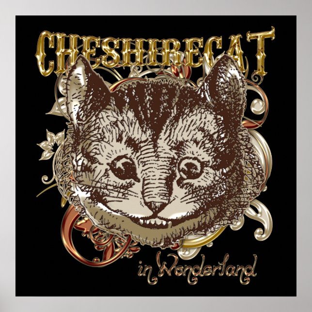 Cheshire Cat Carnivale Style (Gold Version) Poster (Vorne)