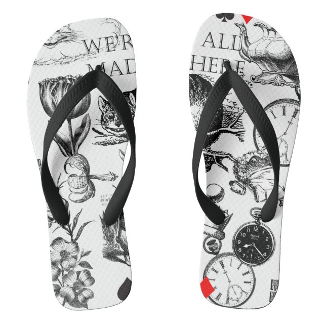Cheshire Cat classic Alice im Wunderland mad Flip Flops (Fußbett)