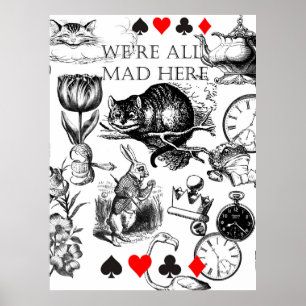 Cheshire Cat classic Alice im Wunderland mad Poster