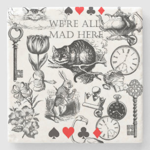 Cheshire Cat classic Alice im Wunderland mad Steinuntersetzer