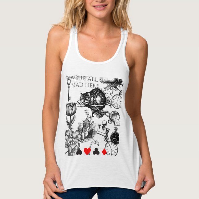 Cheshire Cat classic Alice im Wunderland mad Tank Top (Vorderseite)