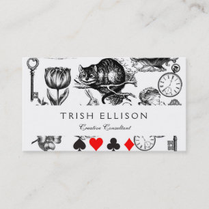 Cheshire Cat classic Alice im Wunderland mad Visitenkarte