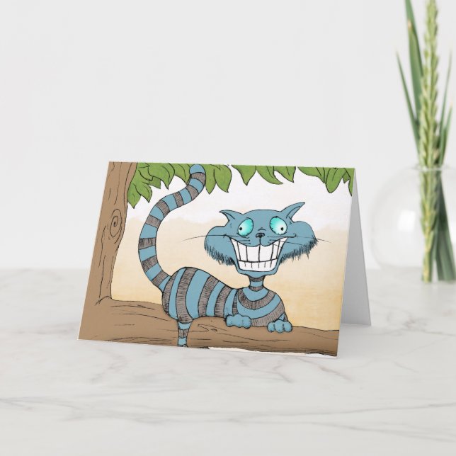 Cheshire Cat Dankeskarte (Vorderseite)
