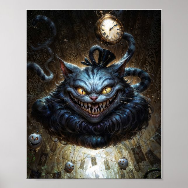 Cheshire Cat Dark Fantasy Poster (Vorne)