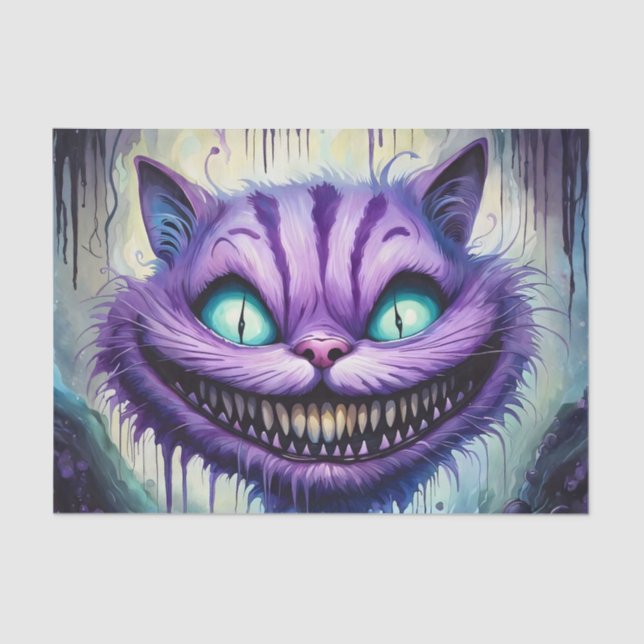 Cheshire Cat Decoupage Paper – Gothic Alice  Seidenpapier (Vorderseite)