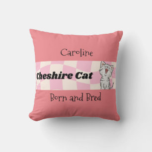 Cheshire Cat Geboren und aufbereitet Kissen