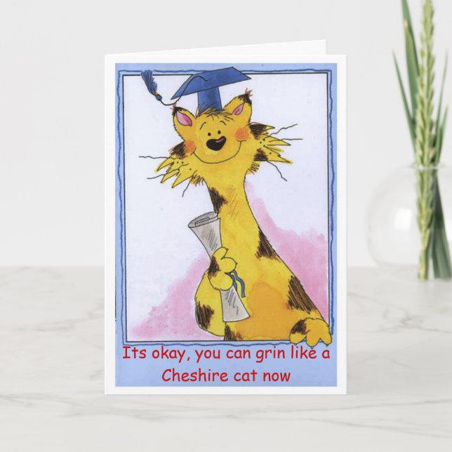 Cheshire Cat Grin - Abschluss Card Karte (Vorderseite)