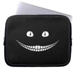 Cheshire Cat Grin Black Electronics Bag Laptopschutzhülle
