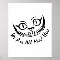 Cheshire Cat Grinning Wir sind alle Mad Here Wonde