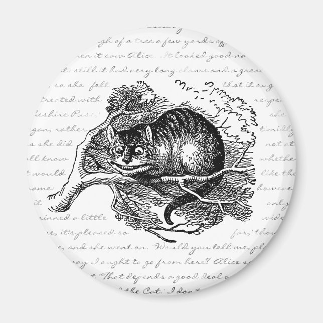 Cheshire Cat - Hier sind wir alle verrückt Magnet (Vorne)