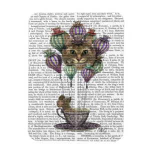 Cheshire Cat Hot Air Ballon Magnet