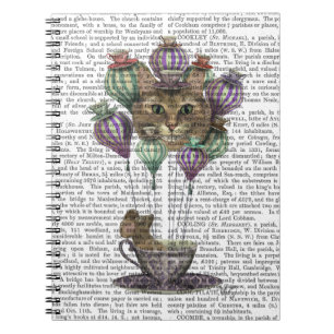 Cheshire Cat Hot Air Ballon Notizblock