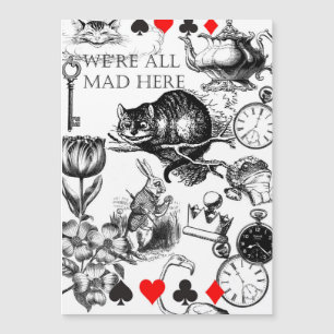 Cheshire Cat klassiker alice im wunderland verrück Magnetkarte