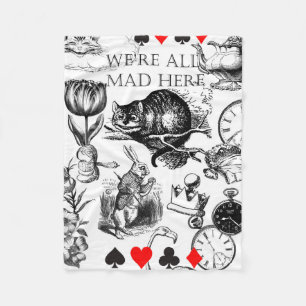 Cheshire Cat klassisch alice im wunderland verrück Fleecedecke