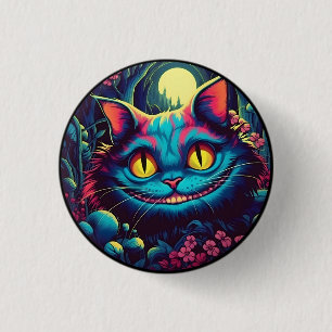 Cheshire Cat Lächeln Alice im Wunderland Button