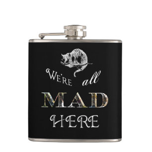 Cheshire Cat Mad Alice Flasche Flachmann