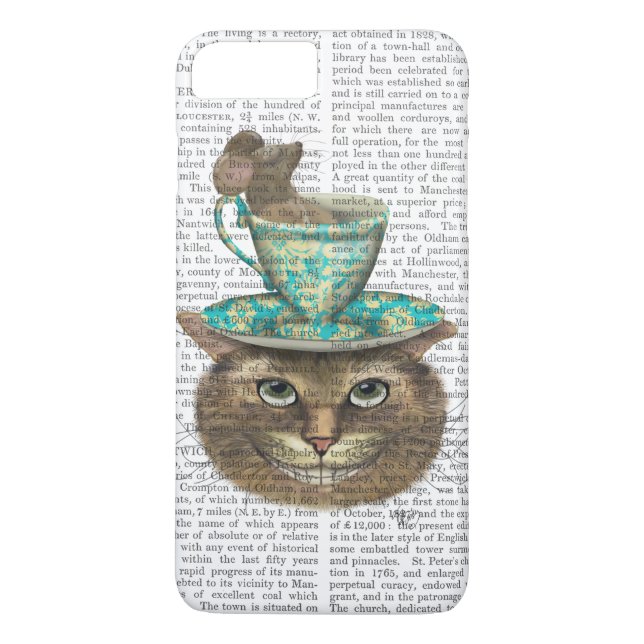 Cheshire Cat mit Cup auf Kopf Case-Mate iPhone Hülle (Rückseite)