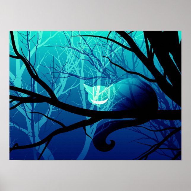Cheshire Cat Poster - Blau (Vorne)