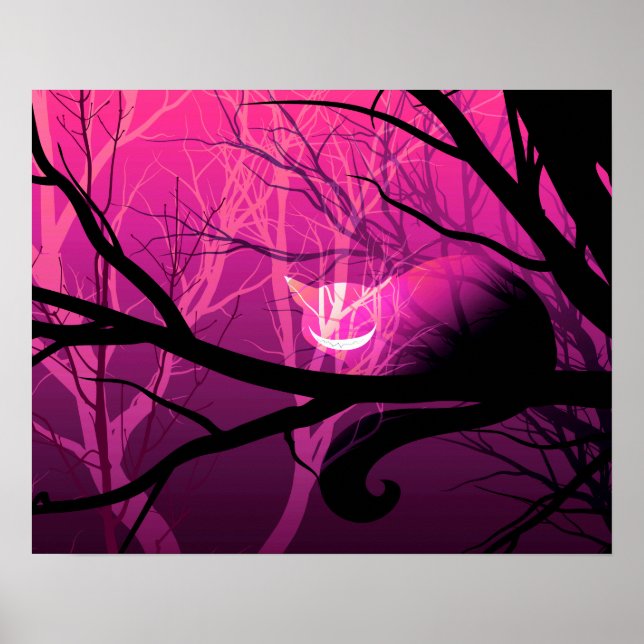 Cheshire Cat Poster - Pink (Vorne)