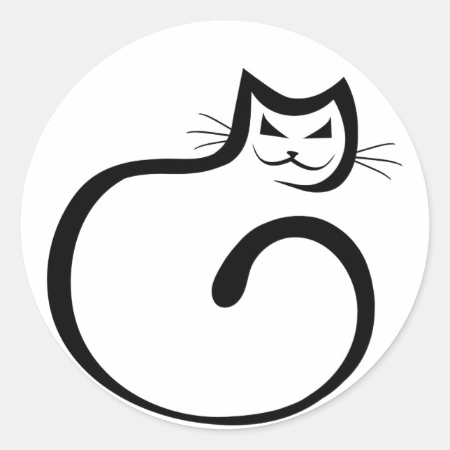 Cheshire Cat Runder Aufkleber (Vorderseite)