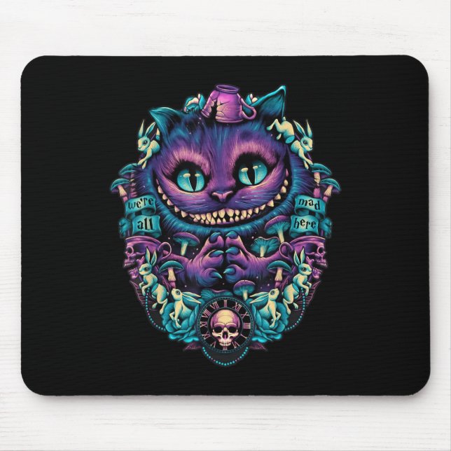 Cheshire Cat Shirt Alice im Wunderland Graphic Mousepad (Vorne)