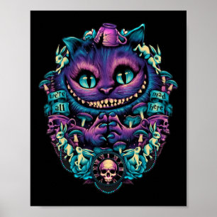 Cheshire Cat Shirt Alice im Wunderland Graphic Poster