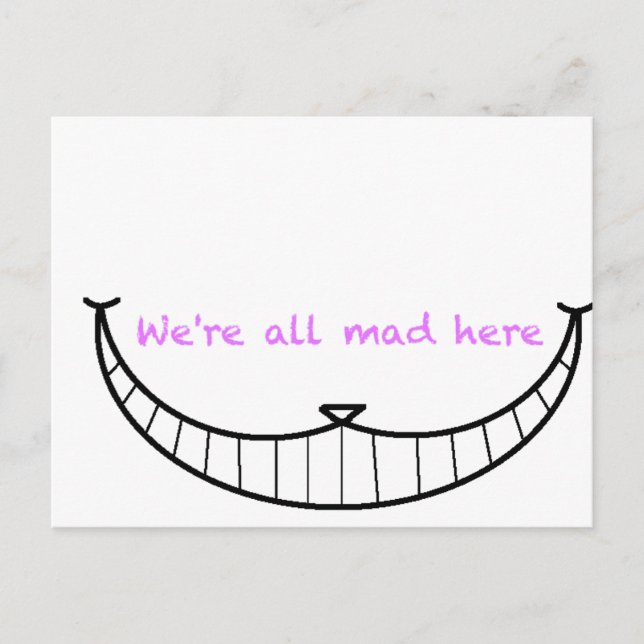 Cheshire Cat Smile Postkarte (Vorderseite)