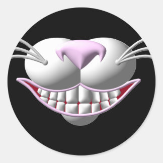 Cheshire Cat Smile Runder Aufkleber