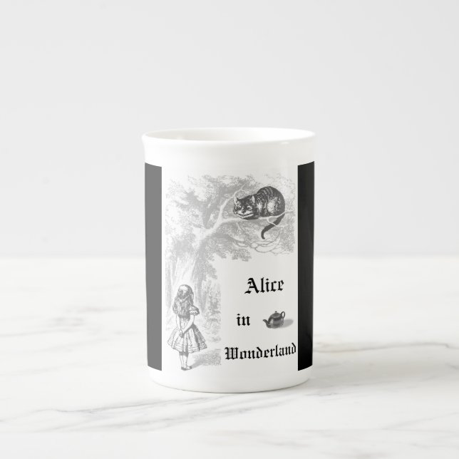 Cheshire Cat Vintage Alice im Wunderland Tee Tasse (Vorderseite)