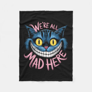 Cheshire Cat war alles Mund hier Wunderland Fans Fleecedecke