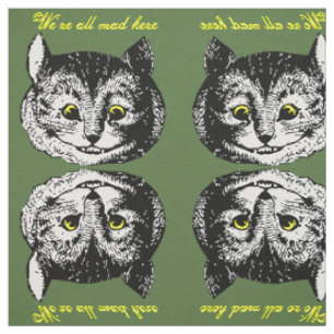 Cheshire-Cat Wir sind alle verrückt hier Mustersto Stoff