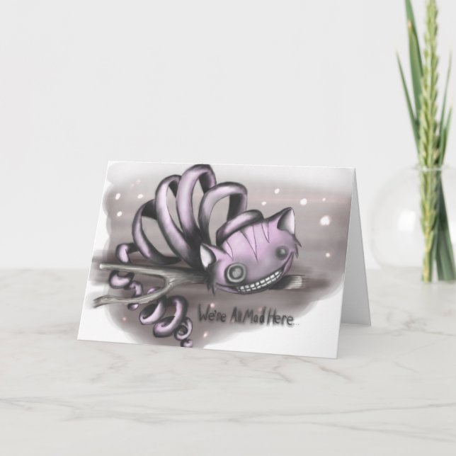 Cheshire-Katze - Alice-Karte Feiertagskarte (Vorderseite)