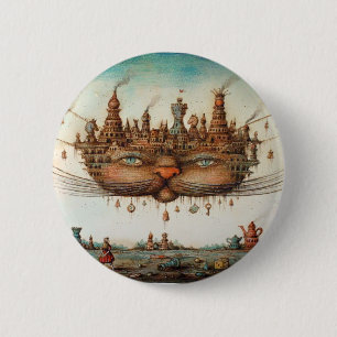 Cheshire-Katze Button