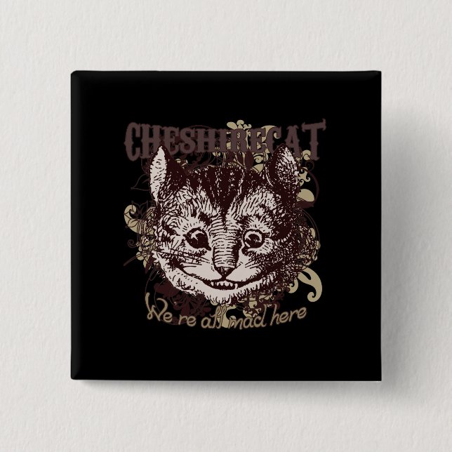 Cheshire-Katze Carnivale Art Button (Vorderseite)