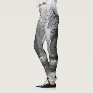 Cheshire-Katze ganz über Leggings-Alicen im Leggings