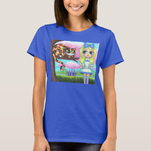 Cheshire-Katze in einer Baum-Alicen im Wunderland T-Shirt