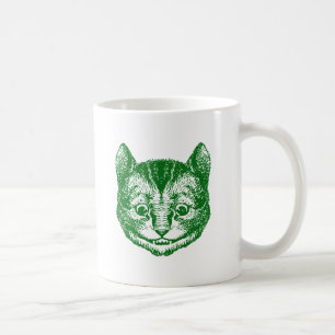 Cheshire-Katze schwärzte Grün mit Tinte Tasse