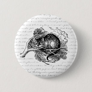 Cheshire-Katze - wir sind alle hier wütend Button