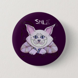 Cheshire-Katzen-Knopf Button