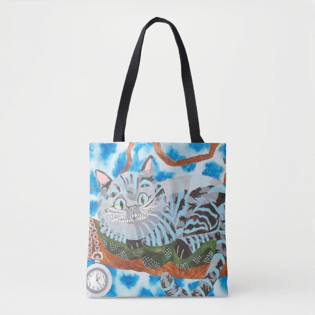 Cheshire-Katzen-mittlere Taschen-Tasche (Vorderseite)