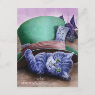 Cheshire Kitten Postcard Postkarte
