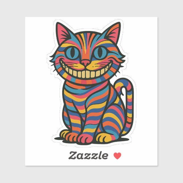 Cheshire Smile Cut Sticker (Blatt)