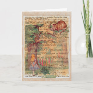 Cheshirekatze und -alice karte