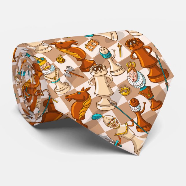 Chess battle krawatte (Gerollt)