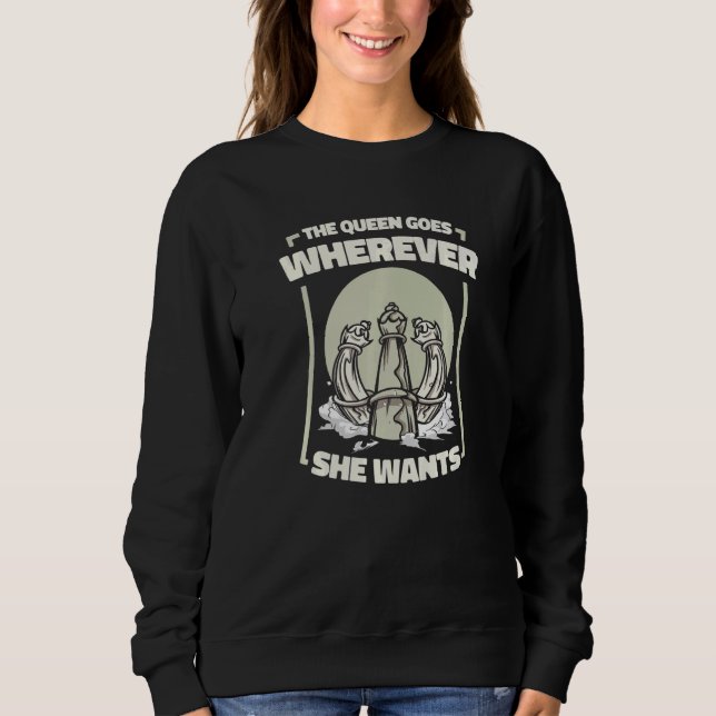 Chess Chess Player Queen Sweatshirt (Vorderseite)